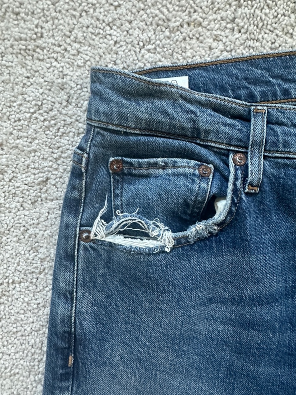 Agolde Riley High Rise Straight Crop Jeans. - Picture 3 of 5